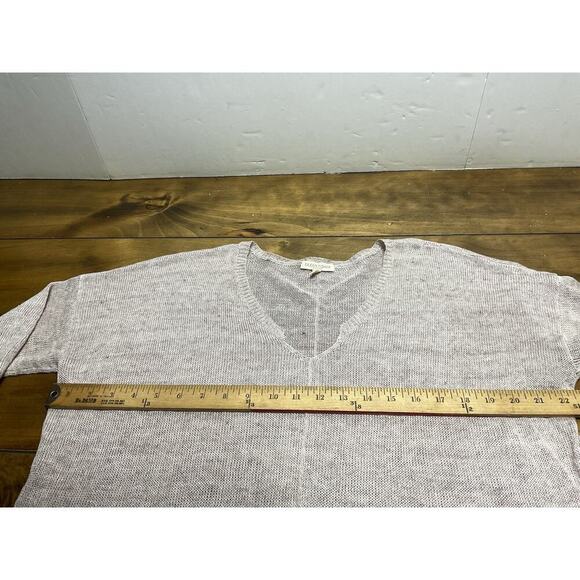 Eileen Fisher Pink Beige Knit Pullover Sweater Top Italian Yarn Size PM - Picture 9 of 12